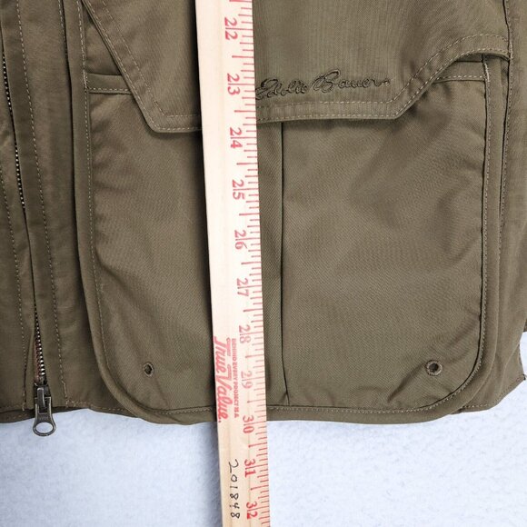 Eddie Bauer Jacket Mens Small Green Sport Shop Weather Edge Hooded Field Utility - Picture 10 of 16
